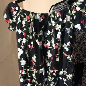 Embroidered babydoll dress